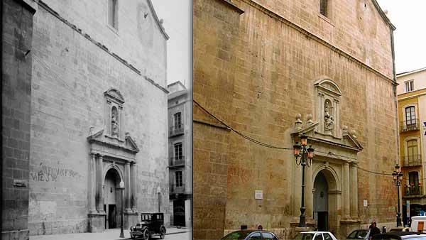 Comparando fotos de la Concatedral de Alicante