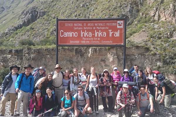 Foto de grupo del camino inca